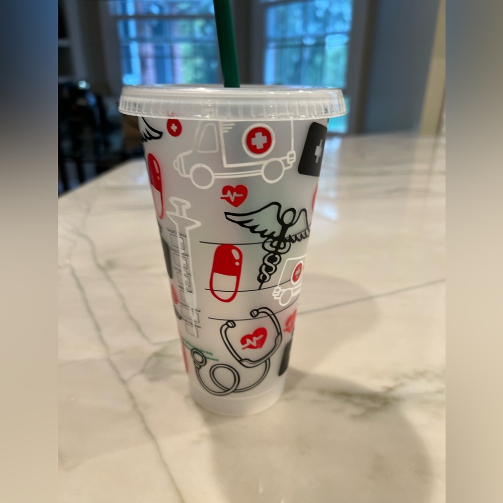Nurse Starbucks Cup Handmade - Picture 4 of 7